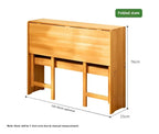 Foldable Bamboo Desk with Built-In Storage Shelf – No-Assembly Space-Saving Study & Computer Desk for Bedroom & Small Spaces