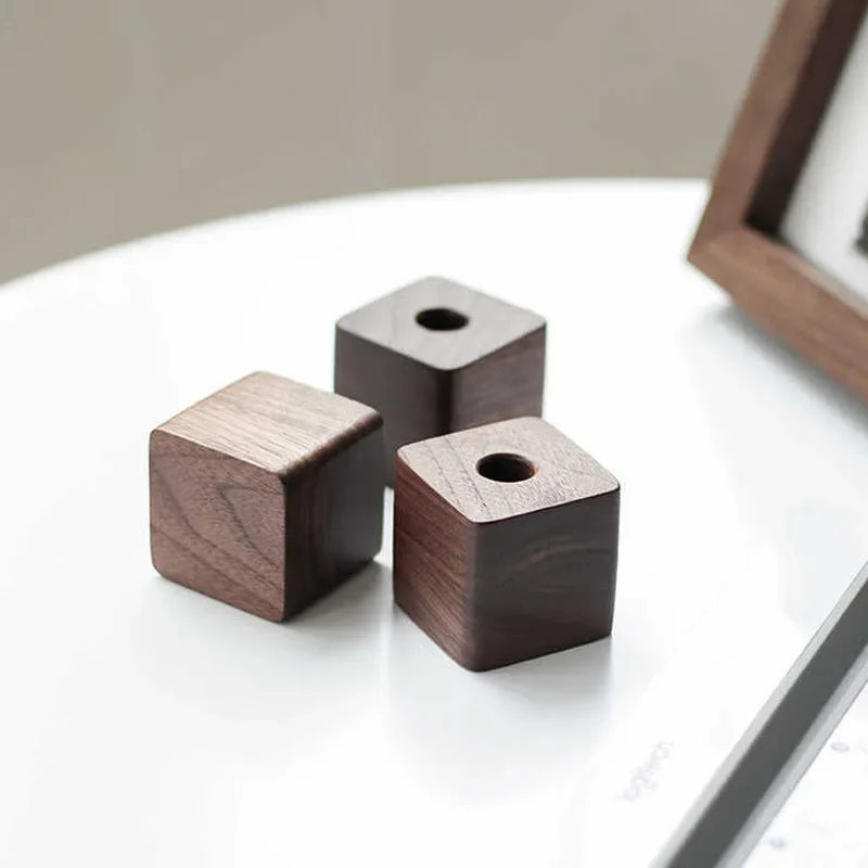 Vintage Wooden Pen Rest - Minimalist Desk Ornament & Fountain Pen Holder