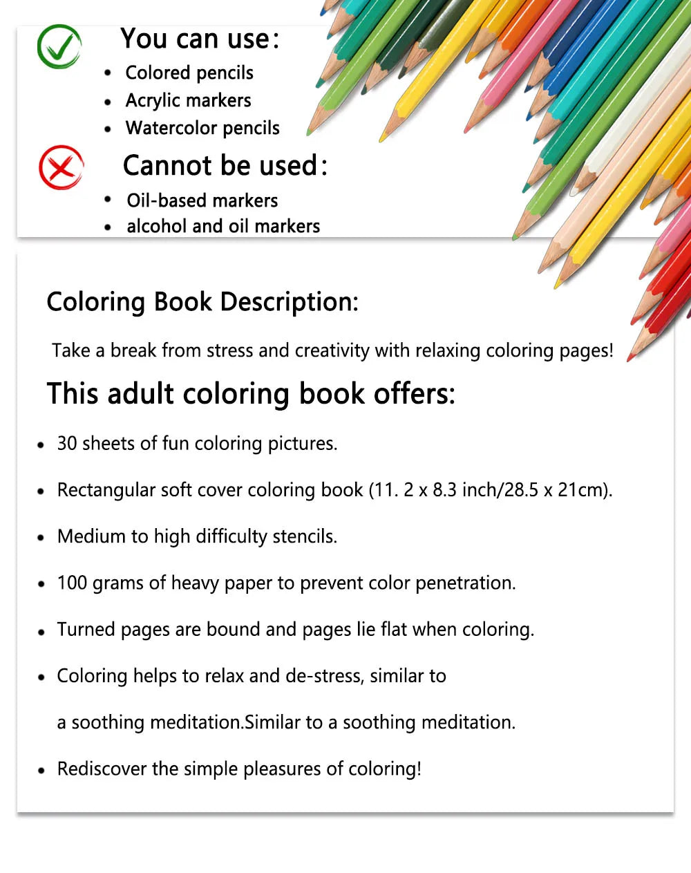Adult Spiral Coloring Book - 30 Sheets Nature & Floral Themes | 11.2x8.3" Landscape Format | Birthday & Holiday Gift