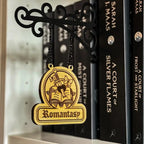 Literary Bookshelf Sign – Hangable Wooden Genre Plaque for Book Lovers | Dark Romance, Poetry & More