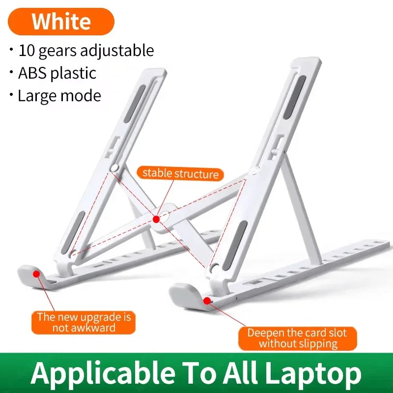 Adjustable Foldable Laptop Stand — Portable Ergonomic Holder for MacBook, iPad & Tablets