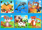 Wooden 3D Cartoon Puzzle — Montessori Educational Toy for Toddlers & Kids Ages 3–6
