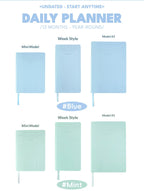 Planwith Undated Self-Fill Annual Planner – A5 / Mini / Week Style | PU Leather Cover, 96 Sheets | Start Anytime