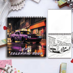 Classic Cars Adult Coloring Book — 32 Pages of Iconic Automobiles, 7.87" × 7.87"