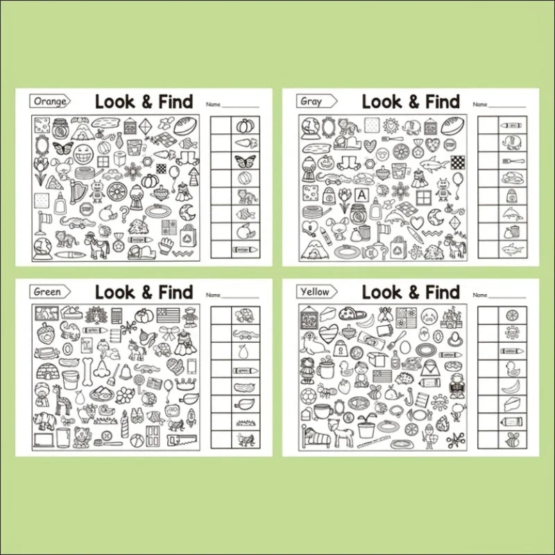 Interactive Seek & Find Coloring Book for Kids - Educational Activity Book