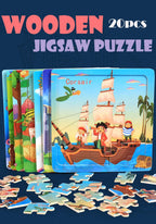 Wooden 3D Cartoon Puzzle — Montessori Educational Toy for Toddlers & Kids Ages 3–6