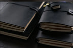Genuine Leather Refillable Travel Journal - Handmade Retro Notebook with 192 Pages
