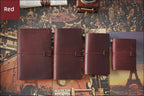 Genuine Leather Refillable Travel Journal - Handmade Retro Notebook with 192 Pages