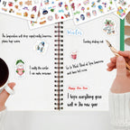 Monthly Calendar Stickers – 4 Sheets, 195 Stickers | Seasonal & Holiday Designs for Planners, Journals & Scrapbooks