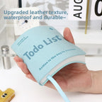 Todo List Pocket Planner – 365-Day Daily To-Do Notebook | 10×10cm Portable | Waterproof Leather Cover | 4 Colors