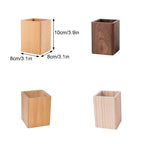 Handcrafted Wooden Pen Holder - Premium Desk Organizer in Walnut, Bamboo, Pine & Beech