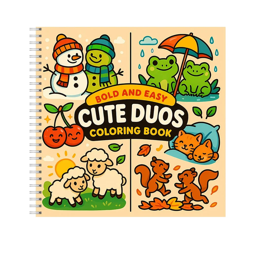 Bold and Easy Adult Coloring Books – 11 Fun Themes to Choose From | Spiral-Bound, 28 Pages