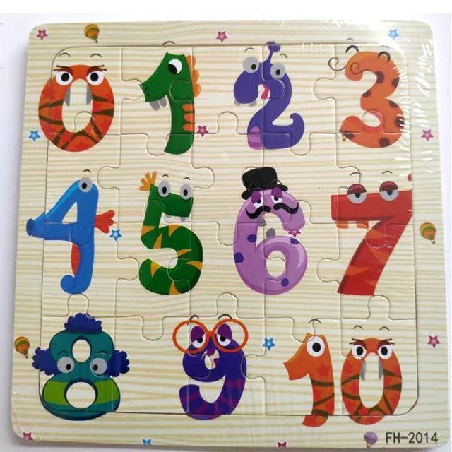 Wooden 3D Cartoon Puzzle — Montessori Educational Toy for Toddlers & Kids Ages 3–6