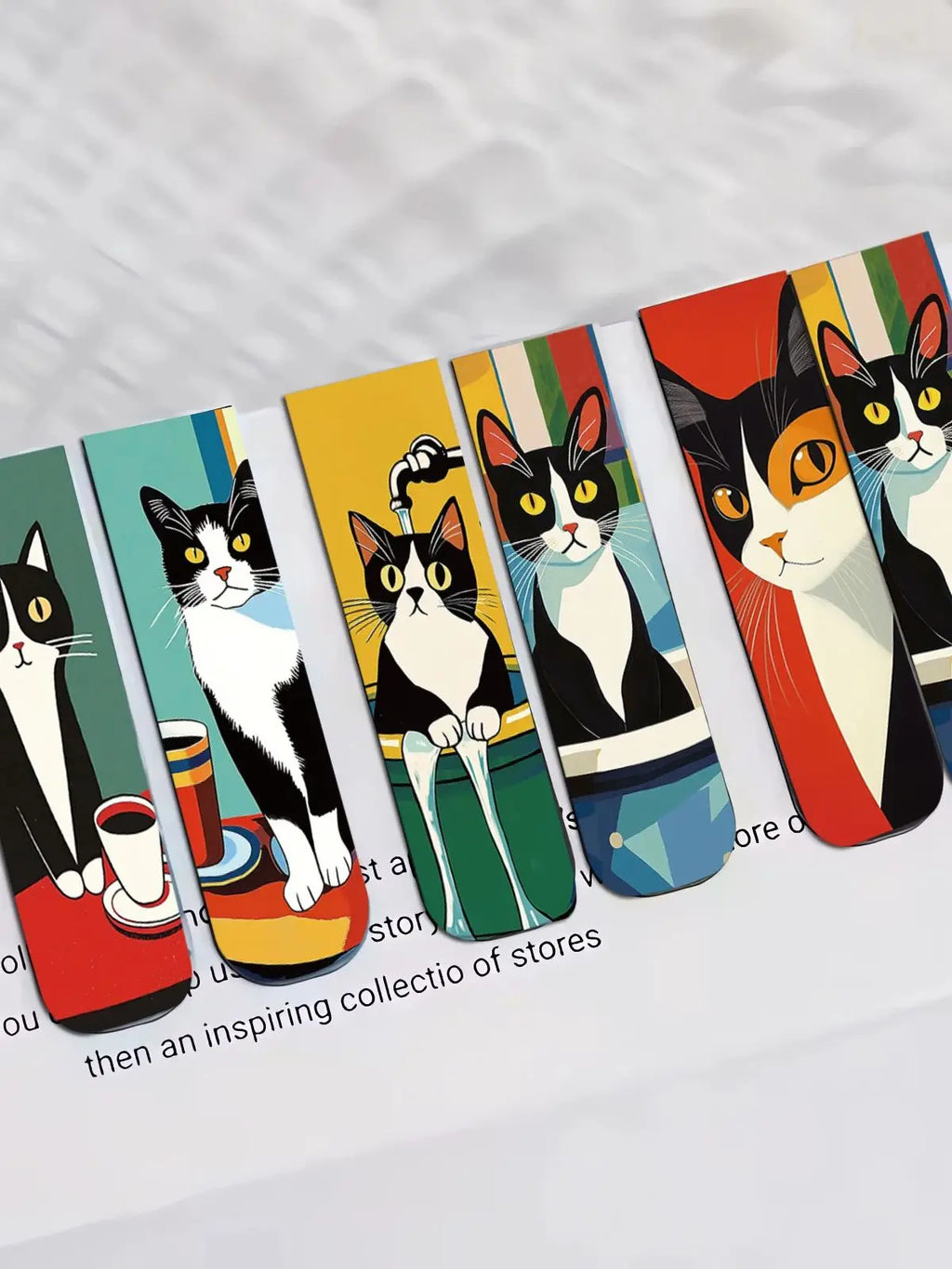 Cat Magnetic Bookmarks - Set of 5 Adorable Page Holders