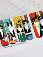 Cat Magnetic Bookmarks - Set of 5 Adorable Page Holders