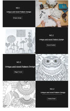 Adult Coloring Book — 24 Pages of Intricate DIY Illustrations for Stress Relief & Creative Flow