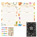 Recipe Journal – 120-Page Spiral Hardcover Recipe Book | Illustrated Inner Pages, Kitchen Conversion Chart & Food Stickers | 2 Cover Designs