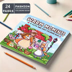 Girls' Fantasy Coloring Book - 24 Pages of Hand-Drawn Illustrations (3 Themes)