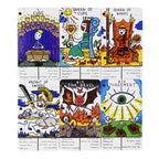 Doodle Tarot by Em K. Holloway - 78 Card Study Deck for Beginners | Keywords on Every Card | Wicked Hollow