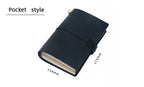 Genuine Leather Refillable Travel Journal - Handmade Retro Notebook with 192 Pages