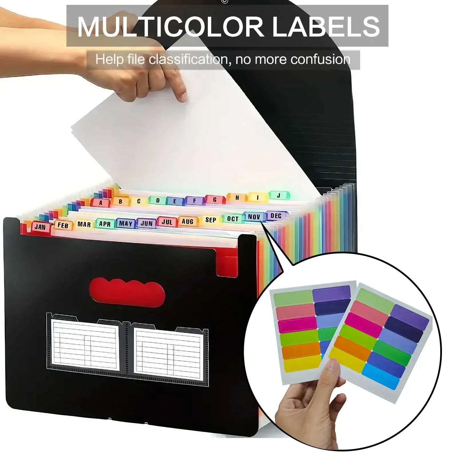 Accordion File Organizer - 13 or 25 Pocket Waterproof Document Storage Bag | Three-Side Sealed | Office, Home & Travel