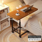 Rolling Height-Adjustable Desk with Storage Shelves – Overbed, Bedside & Study Table for Bedroom, Dorm & Home Office