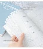 Planwith 2027 Daily Planner – 12-Month Weekly Agenda | Soft PU Cover, 180° Flat Open, 100gsm Paper | 12 Pastel Colors | Gift Box