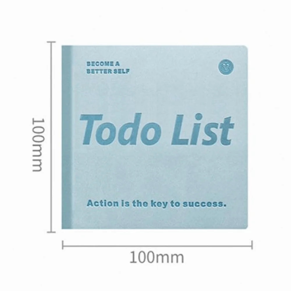 Todo List Pocket Planner – 365-Day Daily To-Do Notebook | 10×10cm Portable | Waterproof Leather Cover | 4 Colors