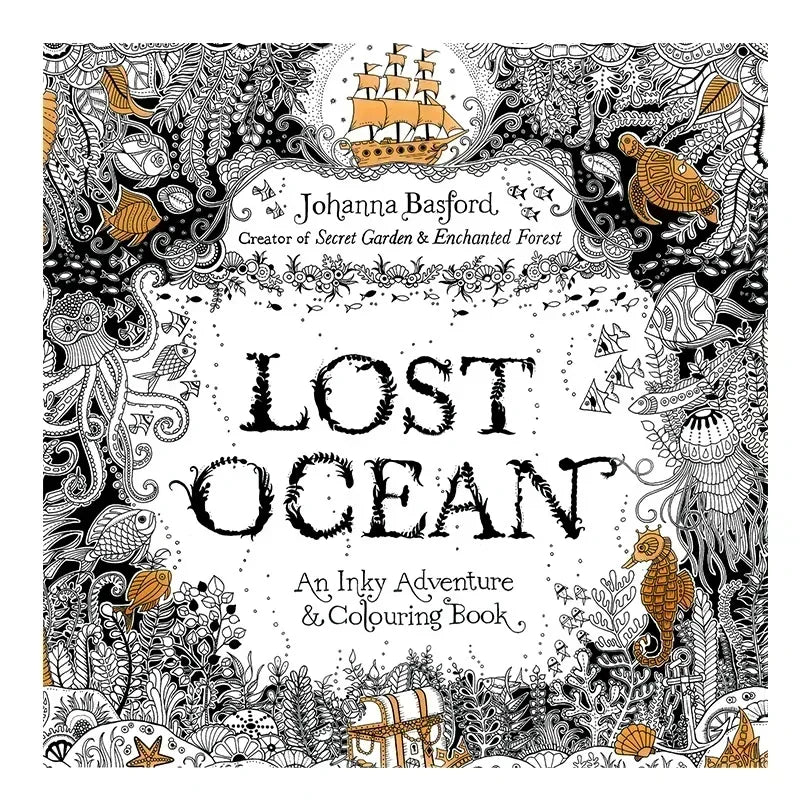 Adult Coloring Book — 24 Pages of Intricate DIY Illustrations for Stress Relief & Creative Flow