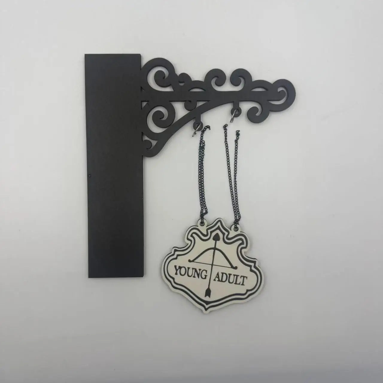 Literary Bookshelf Sign – Hangable Wooden Genre Plaque for Book Lovers | Dark Romance, Poetry & More