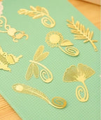 Gold Metal Bookmark - Botanical & Insect Designs | Flowers, Butterflies & More | 8 Designs | Elegant Reading Accessory & Gift