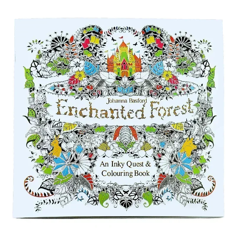 Adult Coloring Book — 24 Pages of Intricate DIY Illustrations for Stress Relief & Creative Flow