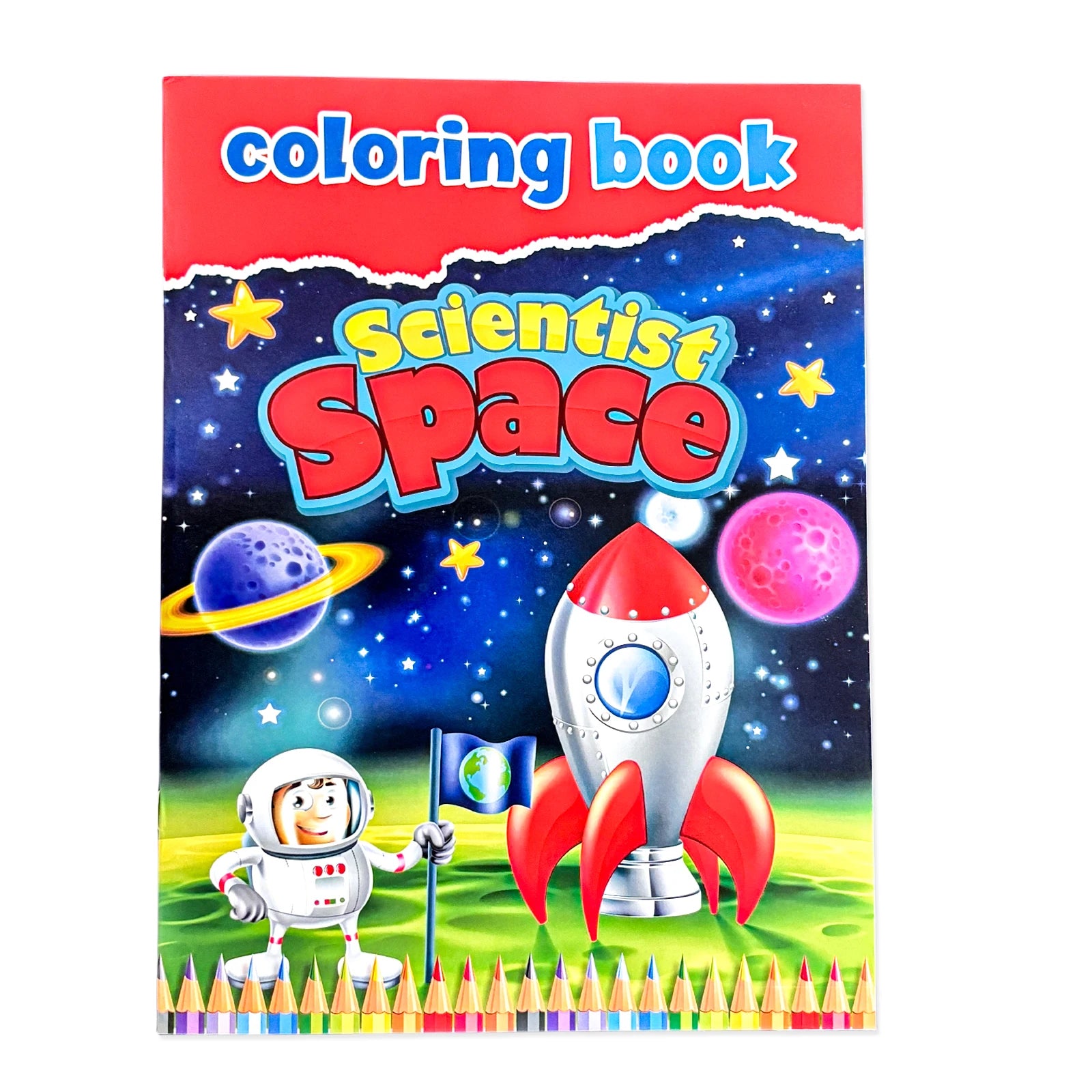 Children's Coloring Book Set – Ocean, Animals, Space & Dinosaurs | Educational Art Gift for Kids