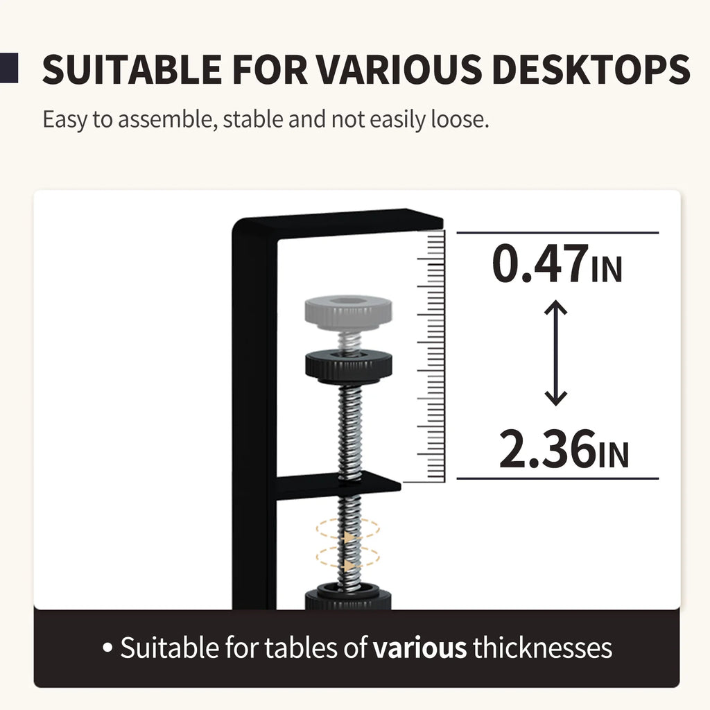 Under-Desk Hanging Storage Rack - Multi-Compartment Organizer | Small or Large | White or Black | Office & Home Workstation