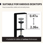 Under-Desk Hanging Storage Rack - Multi-Compartment Organizer | Small or Large | White or Black | Office & Home Workstation