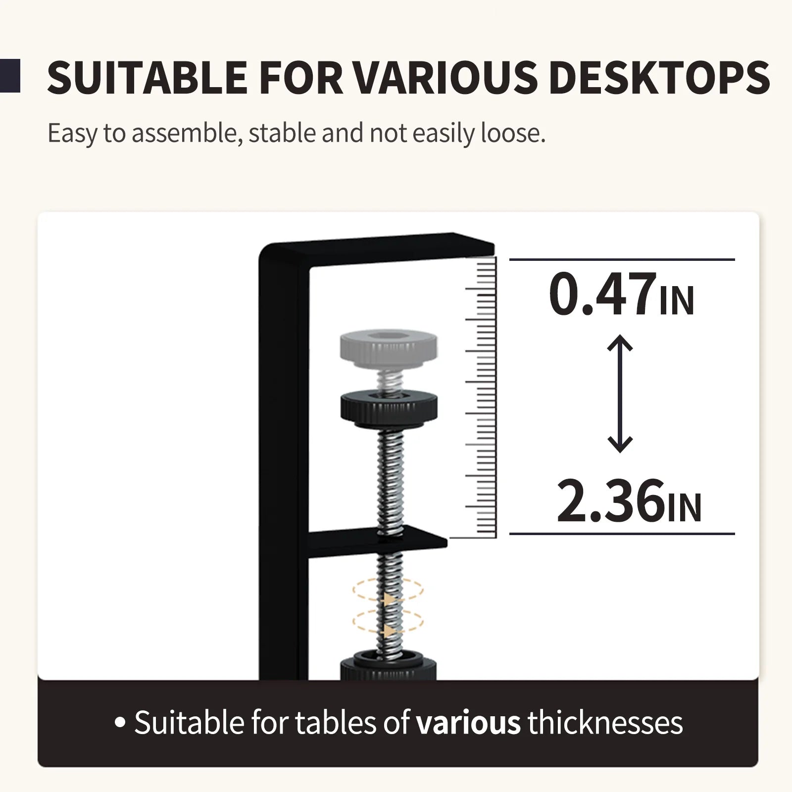 Under-Desk Hanging Storage Rack - Multi-Compartment Organizer | Small or Large | White or Black | Office & Home Workstation