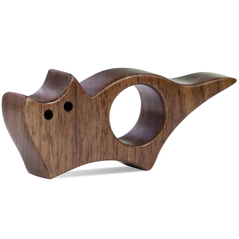 Natural Wood Animal Bookmark - Thumb Ring Page Holder