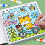 Girls' Fantasy Coloring Book - 24 Pages of Hand-Drawn Illustrations (3 Themes)