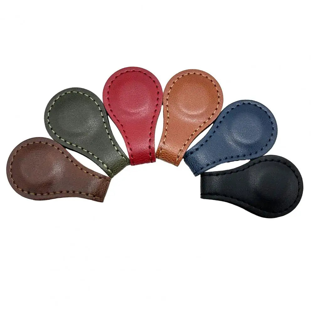 Vintage Leather Magnetic Bookmarks | Sophisticated Page Clips in 5 Classic Colors | Elegant Reading Gift