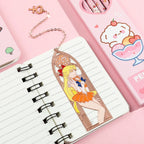 Anime Girl Metal Bookmark - Collectible Character Page Marker