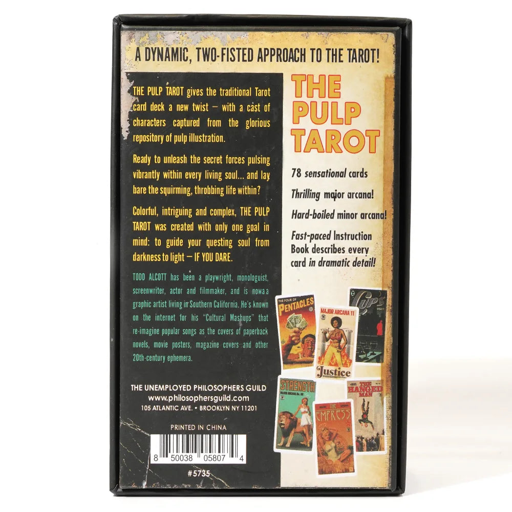 The Pulp Tarot by Todd Alcott - 78-Card Deck with Gilded Edges & Hardcover Box
