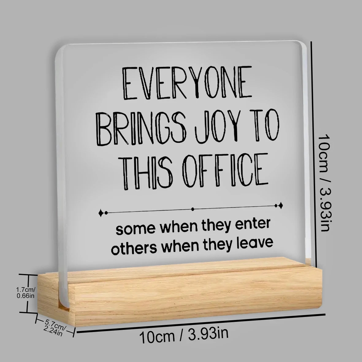 Sarcastic Office Sign - Funny Acrylic Desk Decor for Work Stress Relief & Humor