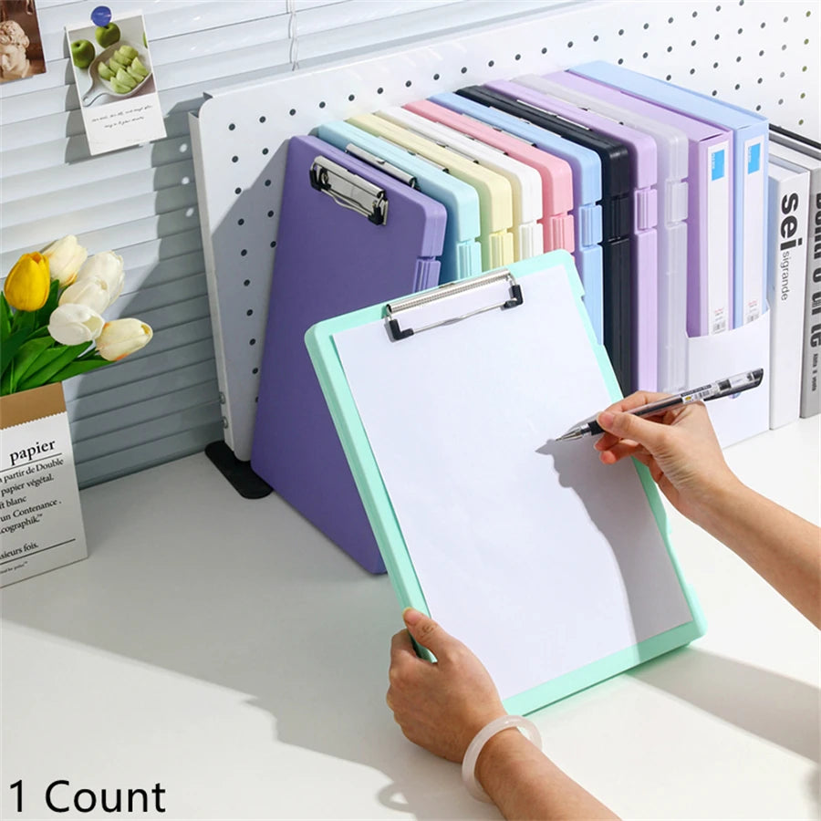 A4 Multifunctional Folder & Clipboard by Kolorowys - Document Storage + Writing Board | 5 Colors | Office & Study Essential