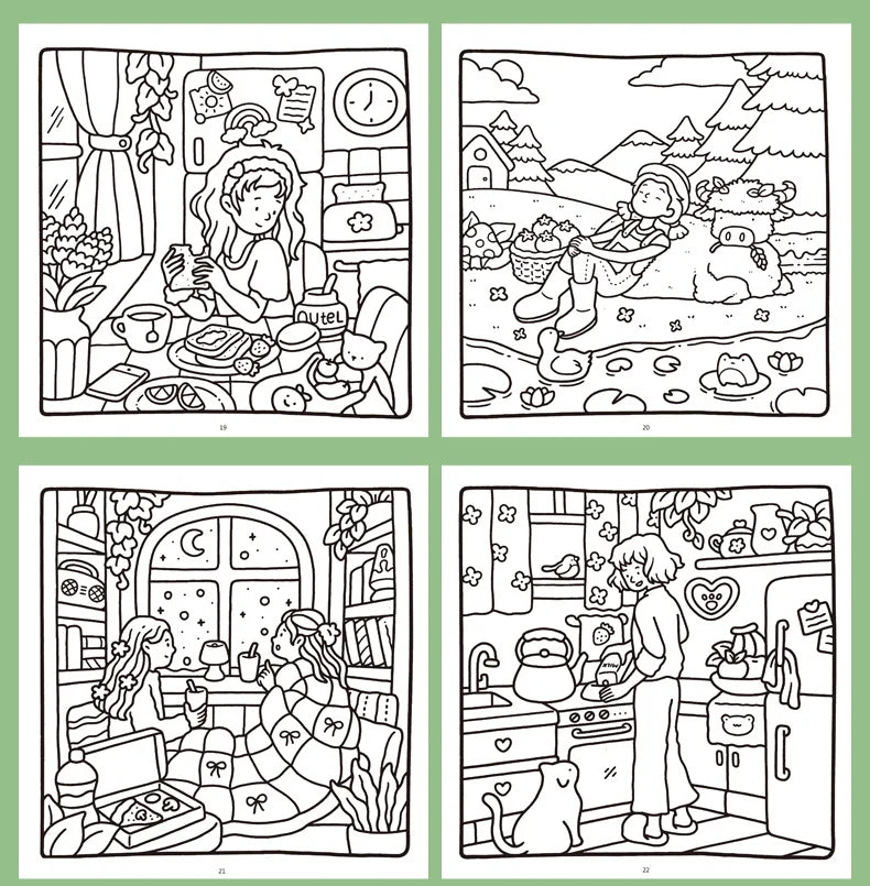 Cozy Friends Coloring Book — Cute Illustrated Art Book for Creative Souls