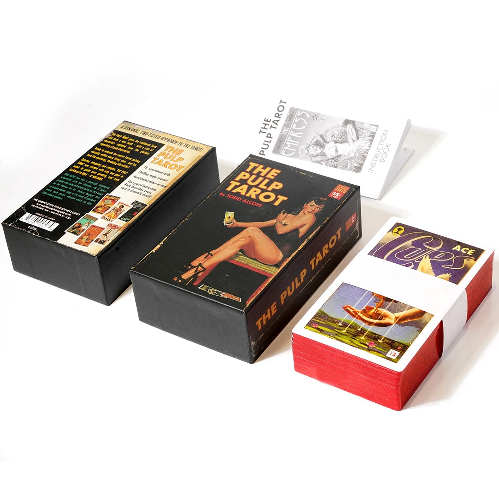 The Pulp Tarot by Todd Alcott - 78-Card Deck with Gilded Edges & Hardcover Box