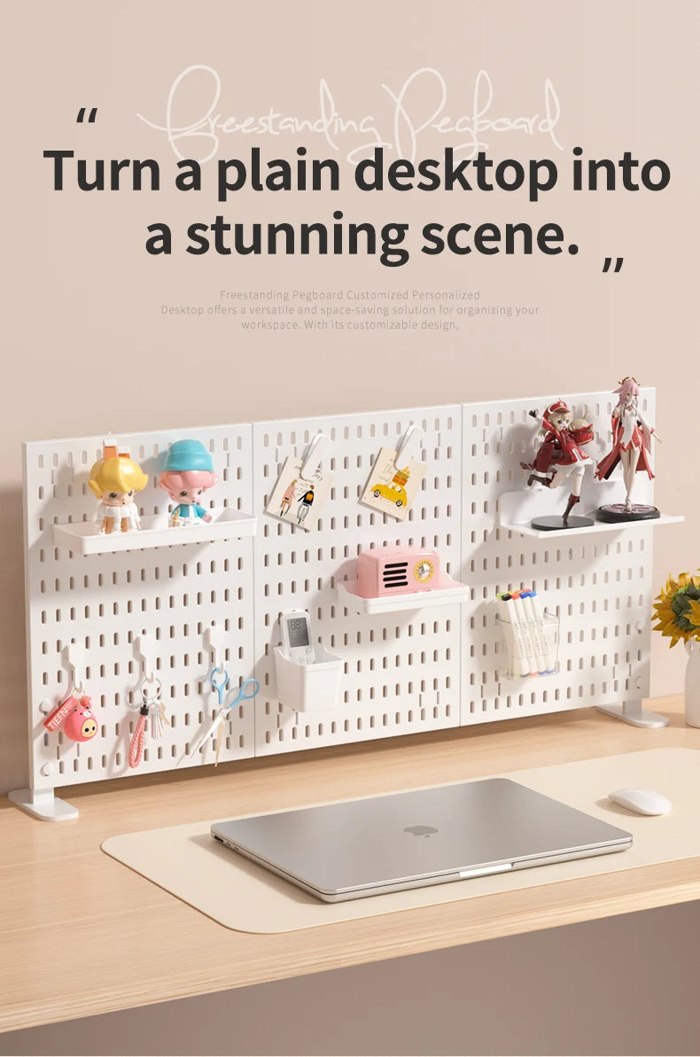 Modular Pegboard Organizer System – Wall & Desk Mountable | Boards, Mounting Kits & Accessories