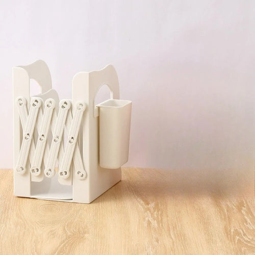 Adjustable Desktop Bookshelf - Telescopic Bookends & Book Organizer Stand
