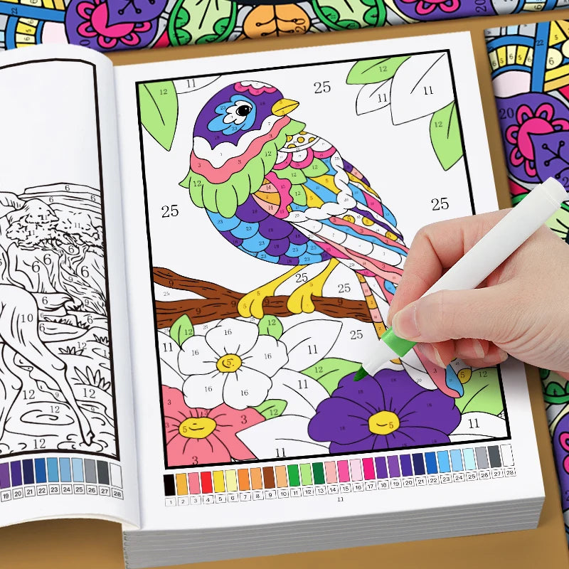 Color by Number Coloring Book for Adults — 20+ Pages of Calming, Guided Designs