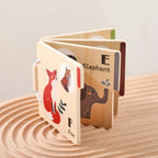 Wooden Animal Flap Book - Interactive Learning Toy for Babies & Toddlers