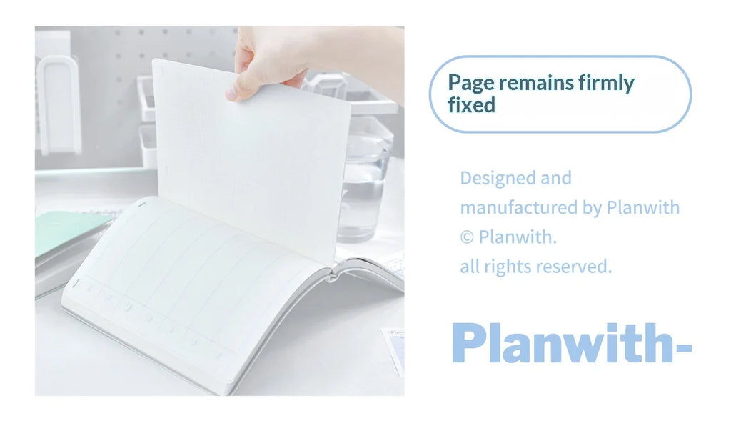 Planwith Undated Self-Fill Annual Planner – A5 / Mini / Week Style | PU Leather Cover, 96 Sheets | Start Anytime